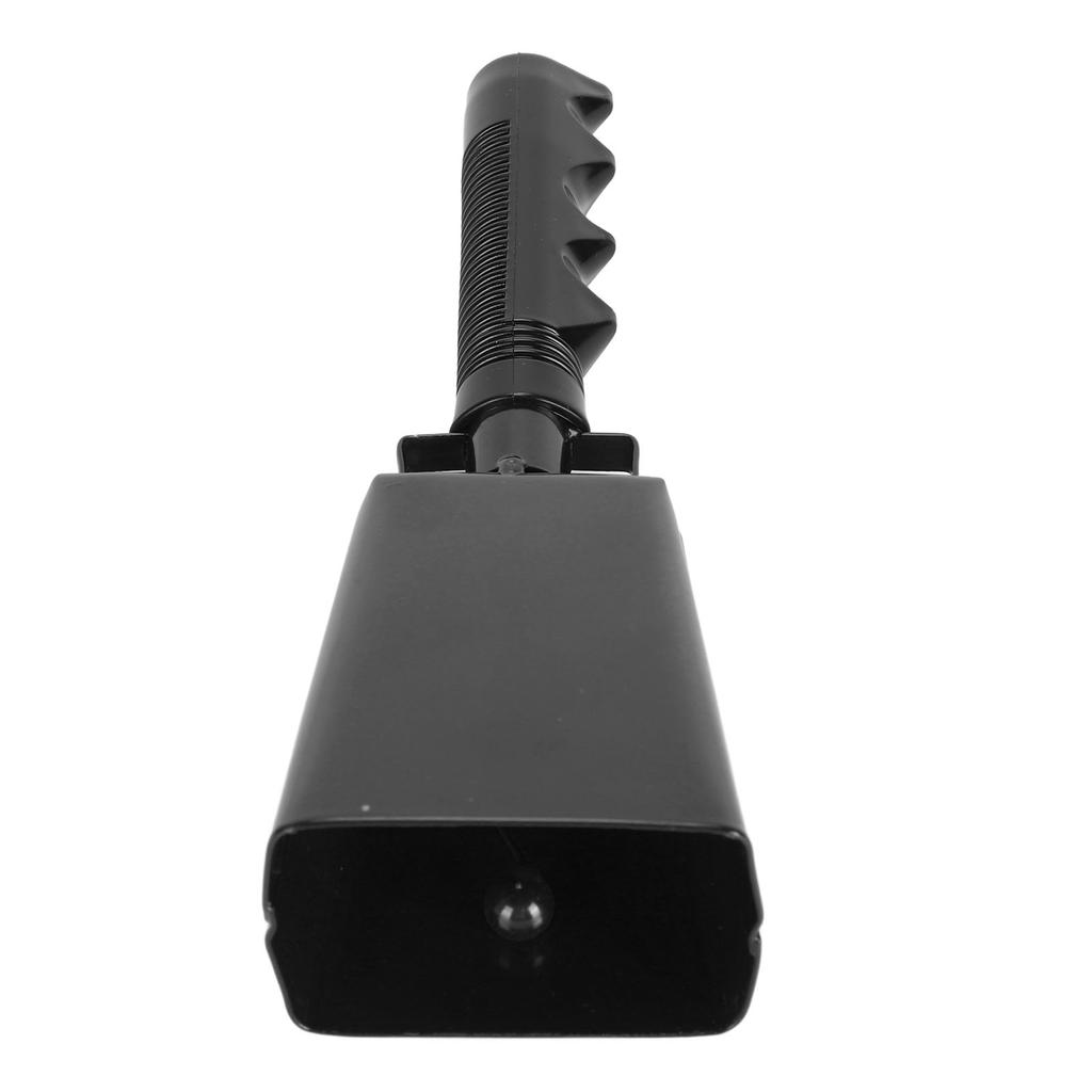 Cow Bell Noise Maker with Handle Loud Cheering Hand Bell Percussion Musical Instrument for Sporting Event Football Games Black