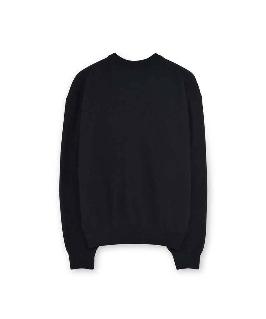 Brownyard Round Cardigan, Black