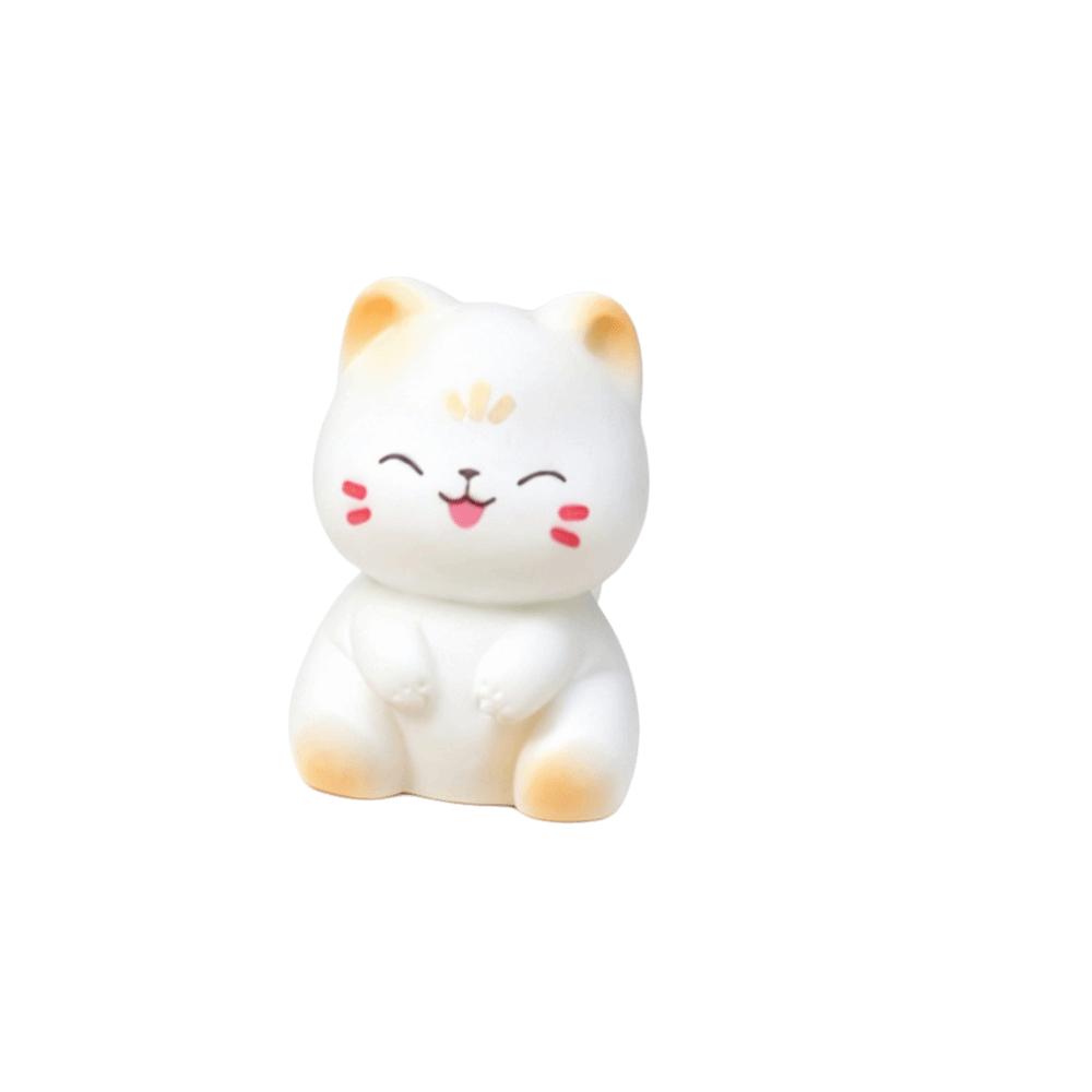 Wealth Cat Model Mini Resin Crafts Kawaii Animal Ornaments Cat Figurine  Desktop Decoration