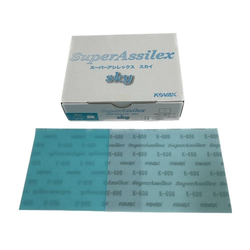 KOVAX Super Acilex Sky Fine-Mesh Sheets (Box), Velcro, 170mm x 130mm, 600-Grain Equivalent, 50 Sheets per Box