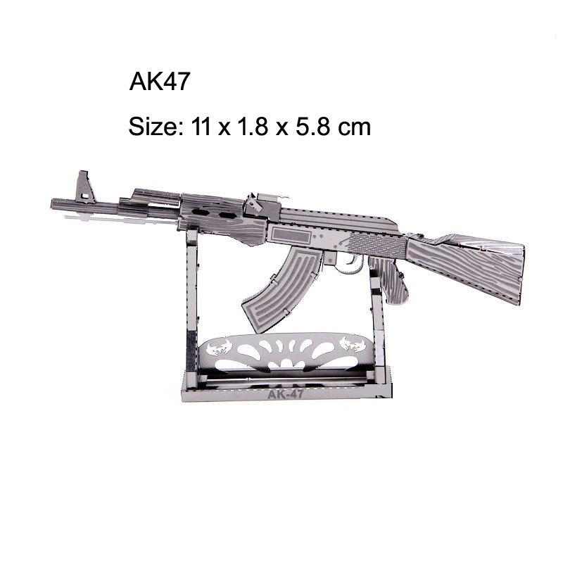 

Assault Ak-47 Rifle 3D Metal Puzzle Laser Cutting Kits Handmade Assembly Model Jigsaw Puzzle Toys For Kids Adult