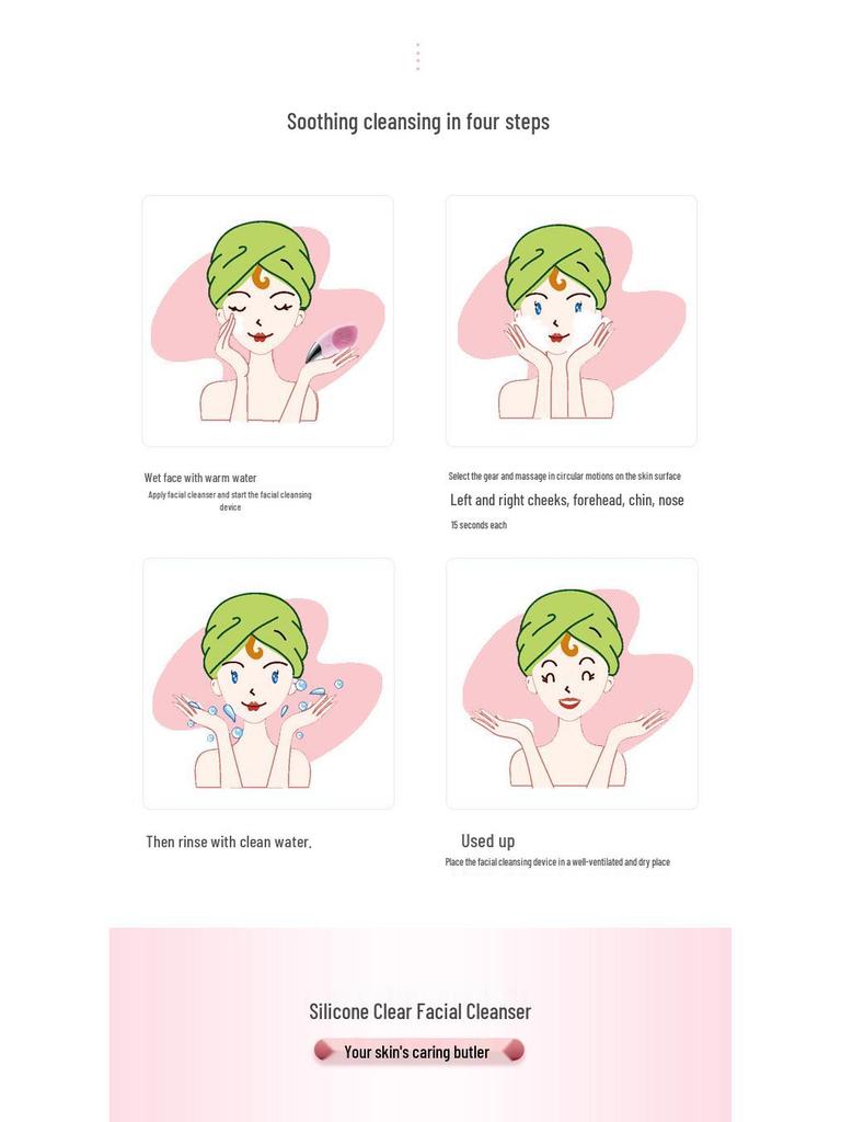 Sonic Silicone Ultrasonic Facial Cleanser