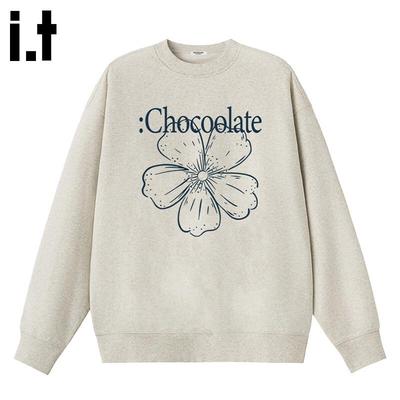 CHOCOOLATEit Sweatshirt mit Blütenprint, langen Ärmeln und Rundhalsausschnitt