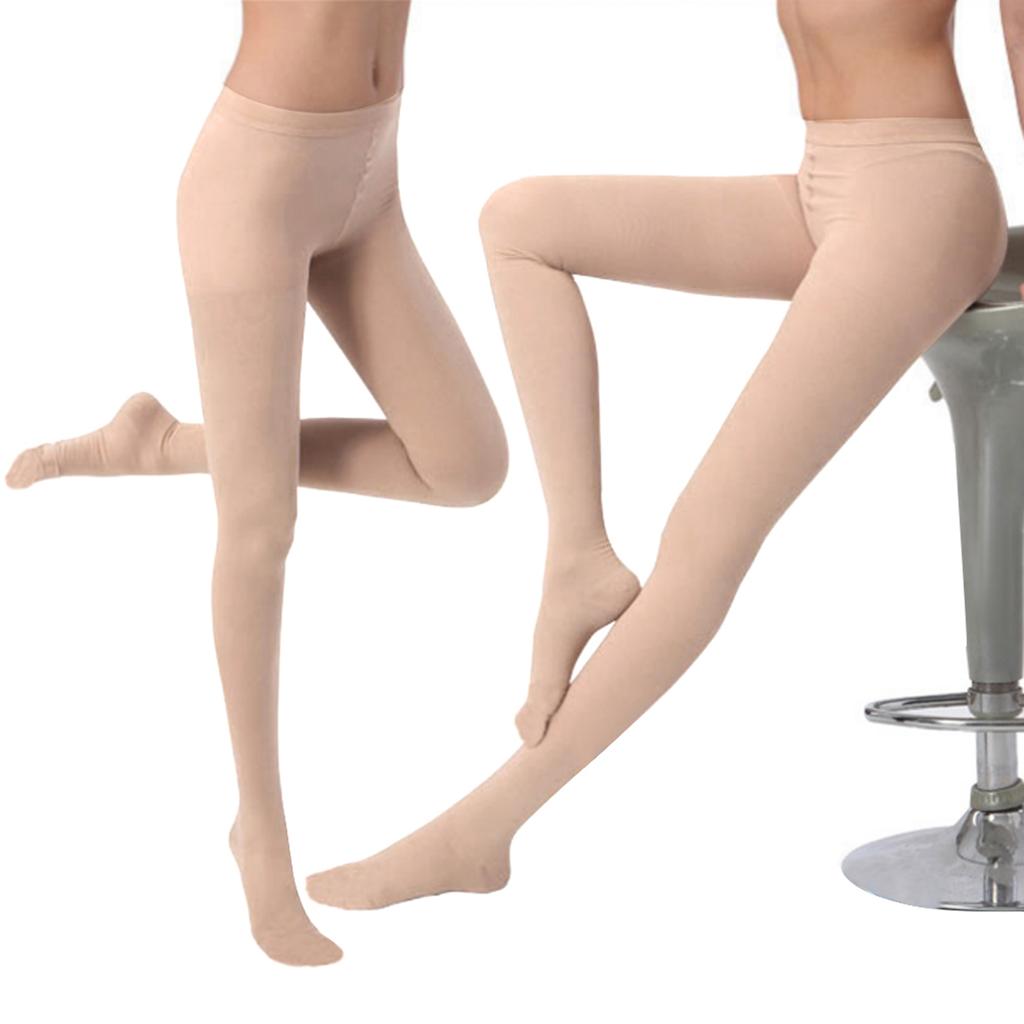 Men & Women Stockings Thigh High Close Toe Pantyhose Leg Socks Flesh M
