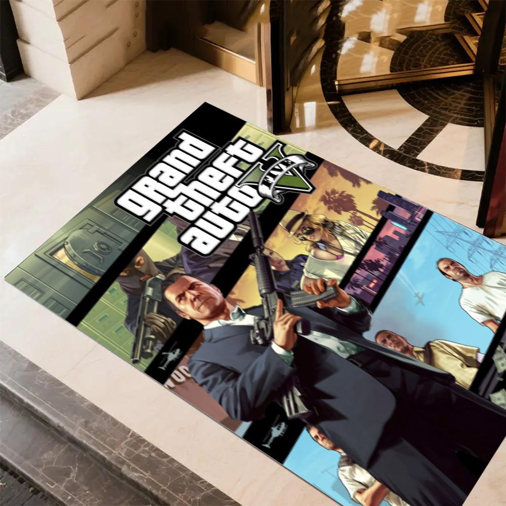 Grand Theft Auto Neon Vice City Game Art Floor Rug Office Rug Perfect For Outdoor Hallway Playrooms Entryway Antislip Carpet Decorate Offices