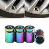 4Pcs Tire Valve Stem Cover Caps Aluminum Car Wheel Air Pressure Valve Cap Shell Dust Cap for Automotive Motorcycles