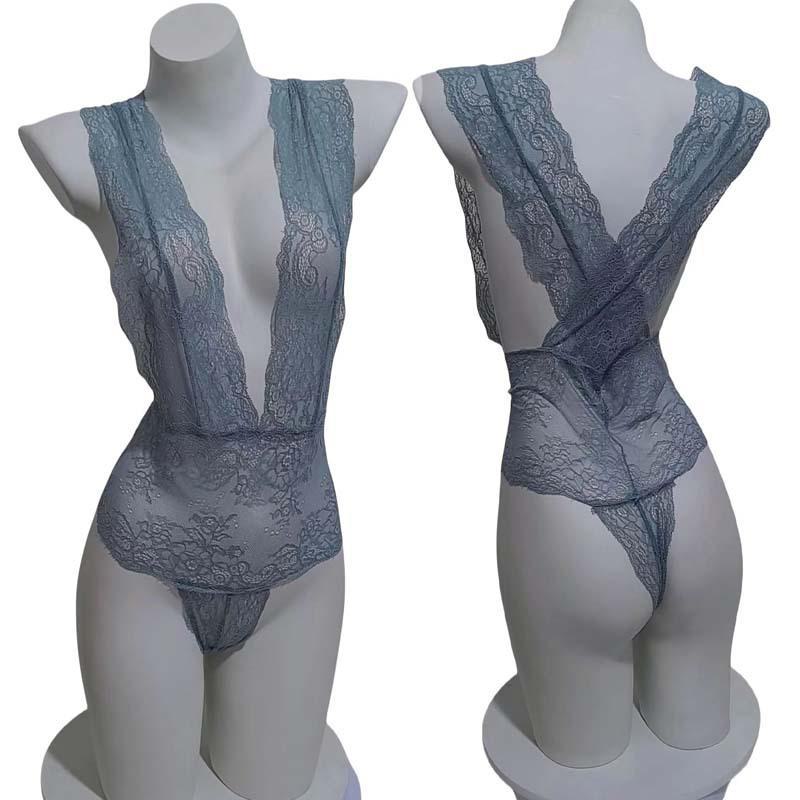 Ensemble de lingerie sexy une pièce transparente pour femme