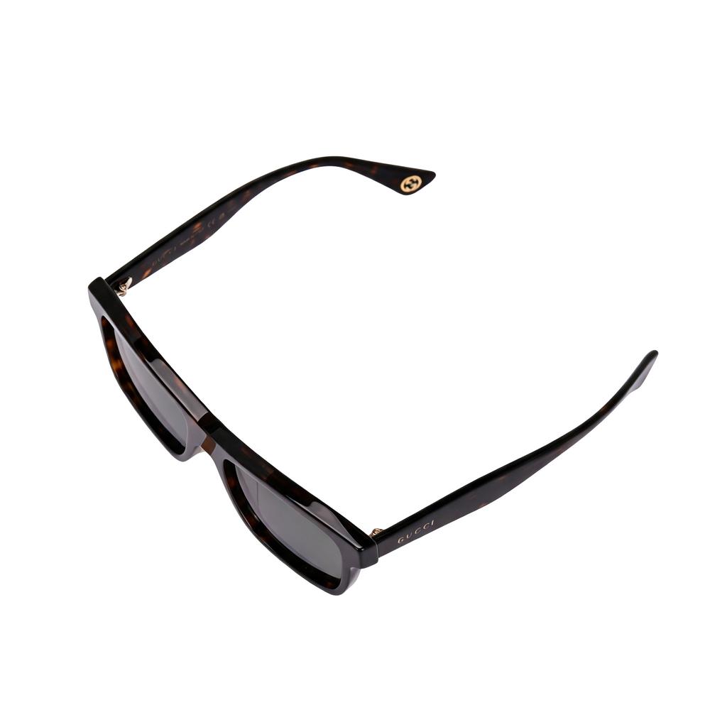 Gucci Occhiali da Sole Quadrati con Aste Logate Occhiali da Sole da Uomo Marrone GG1618S002