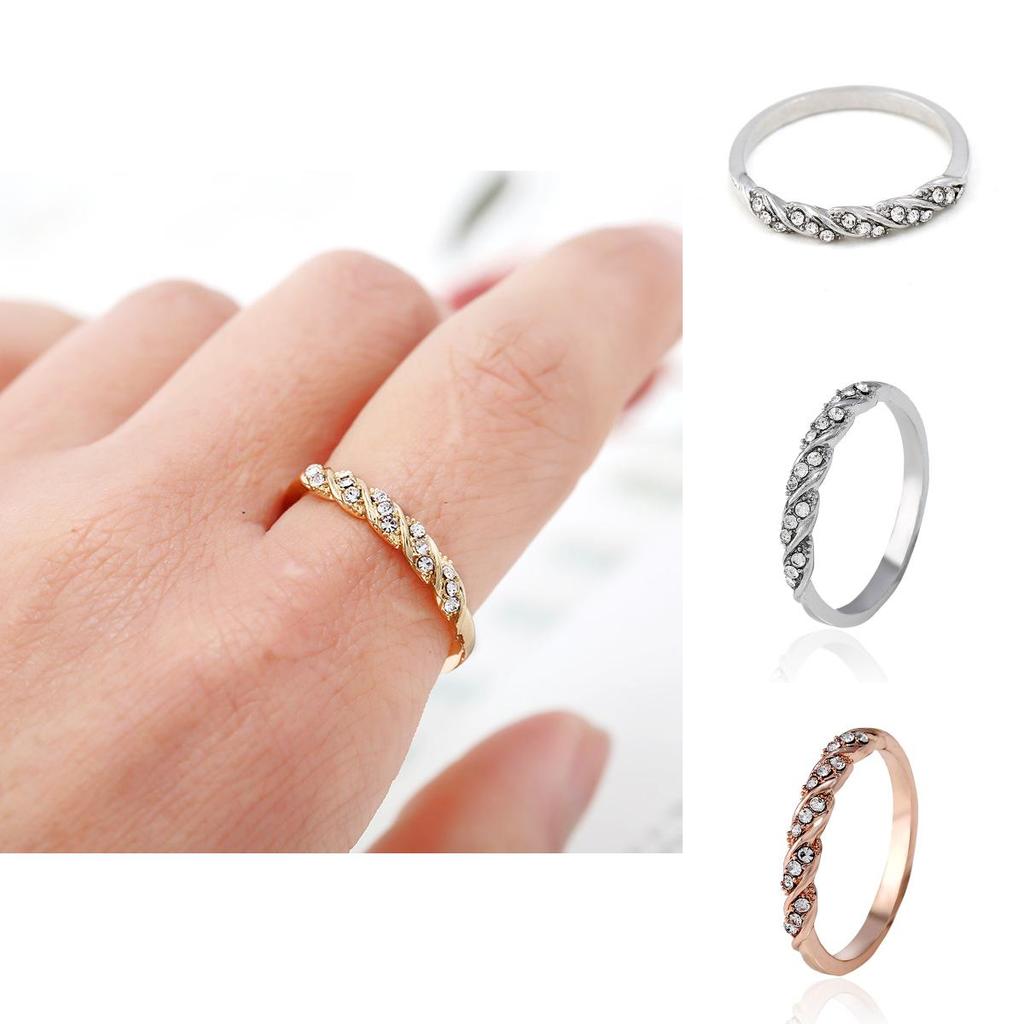 Timeless Yellow Gold Anniversary Ring With Crystal Stones For Womens Elegance