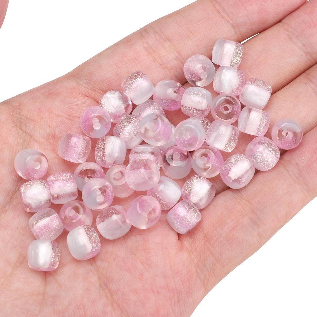 Resin Misty Cylindrical Beads for DIY Necklace Bracelet Earring Craft 10 Pcs