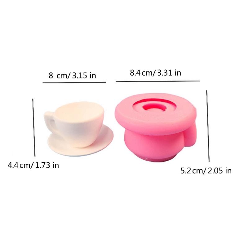 Teacup Candlesticks Molds Scented Candle Holder Silicone Molds Resins Concrete Castings Moulds for Table Decorations