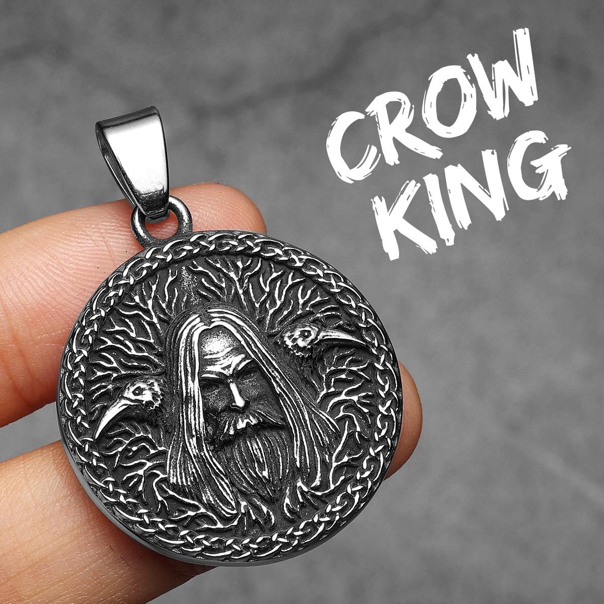 Ретро Ворон Колдун Викинг Мужские Ожерелья Нержавеющая Сталь Подвеска Цепочка Женские Панк Модные Украшения Новые Аксессуары Подарки