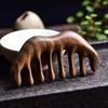 Meridian Scrapping Lotus Wide Teeth Hair Comb Wooden Massage Comb Scalp Massage Wood Comb