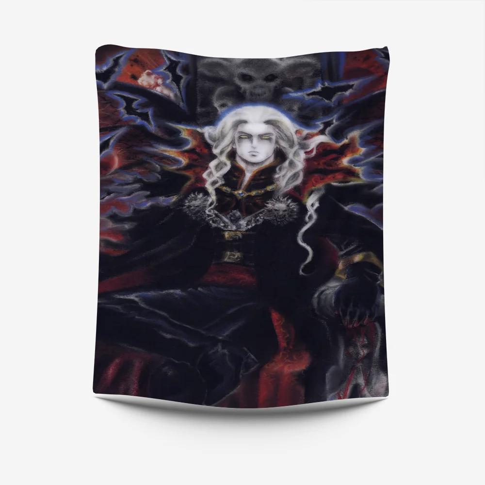 Dark Fantasy Warrior Tapestry  Intricate Mythical Design Perfect for Game Room or Man Cave Decor Large Wall Hanging Artwork