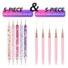 10 Pcs Nail Art Liner Brushes Set Classic Acrylic Liner Nail Dotting Pens Painting Nail Design Pen Professional Manicure Tool