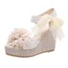 Sommer Frühling 2026 Mode Damen Plateau Keilsandalen Bequem Offene Zehenpartie Rutschfest Große Größen Schuhe für Damen 35-42 Damen Sandalen