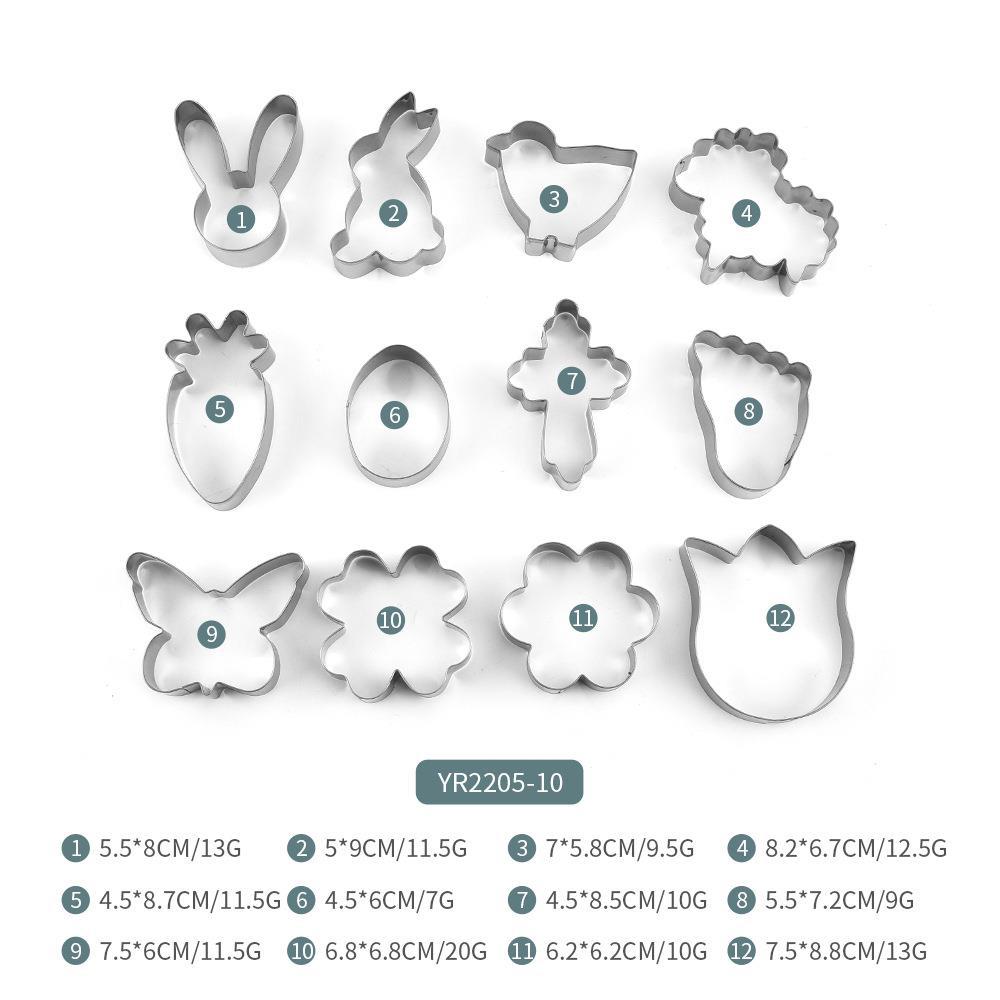 12pcs Halloween Cookie Cutter Stainless Steel Cartoon Cookie Mold Bat Shaped Mold Baking Mold Kitchen Baking Tools