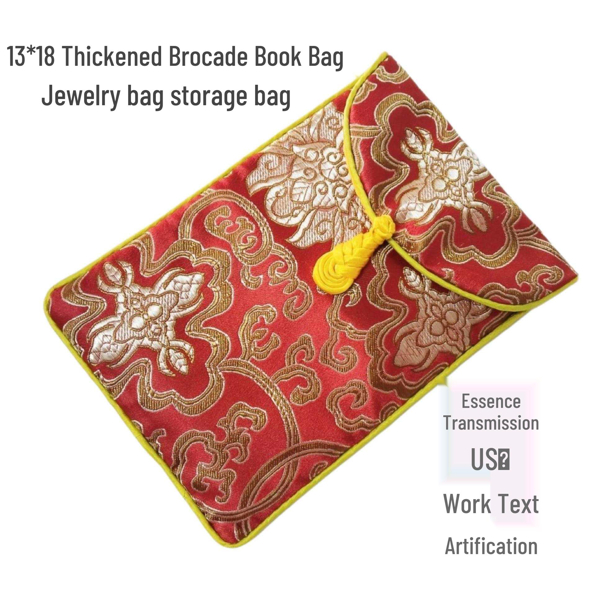 Sutra and Dharma Treasures Protective Cloth Bag for Rich and Noble Flower Sutras