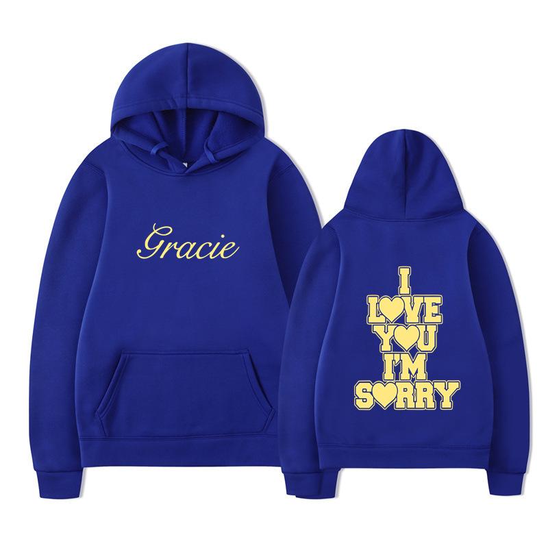 I Love You I'm Sorry Letter Printing Hoodies Men's and Women's Harajuku Pullover Street Wear Unisex Autumn Winter Sweater