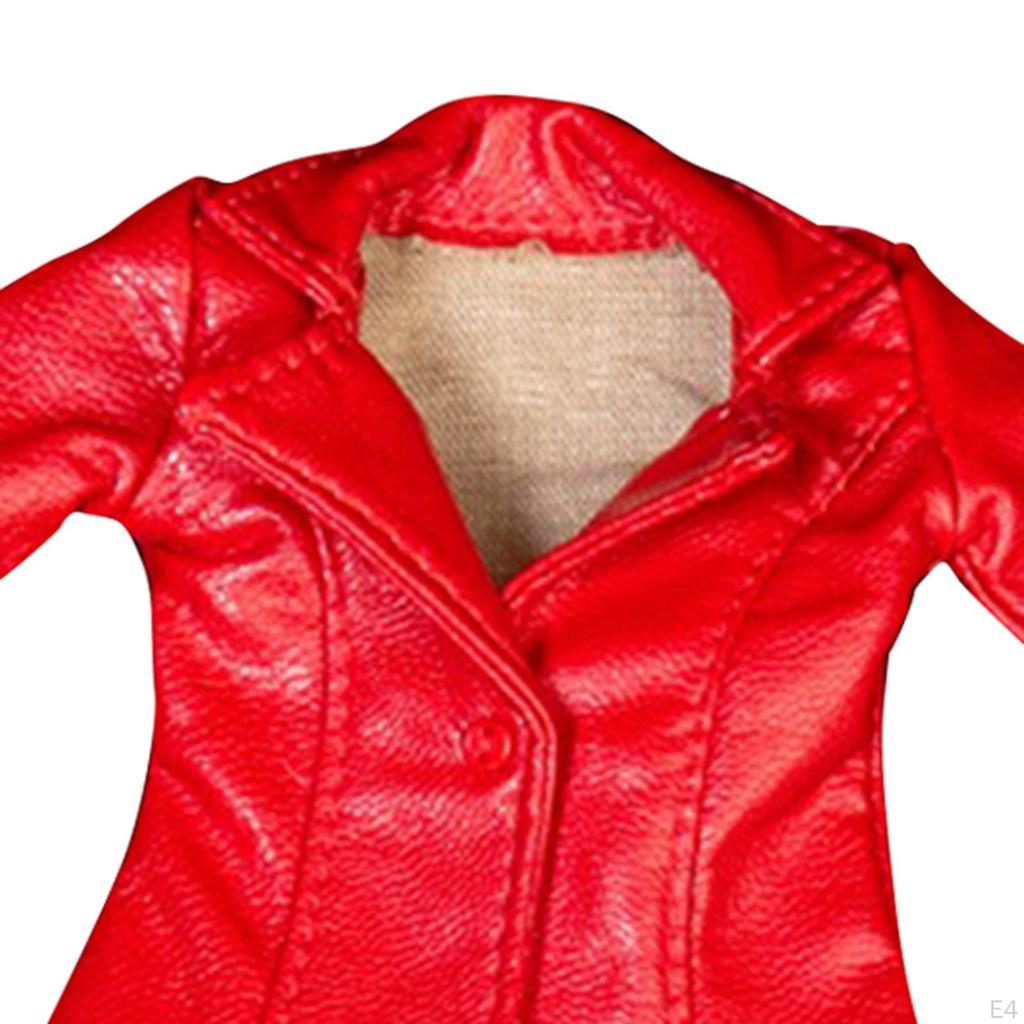 Ropa para Muñeca de Figura Femenina 1/6, Pantalones Cortos de Cuero Hechos a Mano Abrigo para Figura de Acción de 12" PH, HT