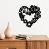 1 Stück Metall Herz Girlande Schild – Schwarz Moderne Wanddeko, Schöne Herz Girlande Metall Wandkunst, Stilvolles Schild für Elegantes Zuhause