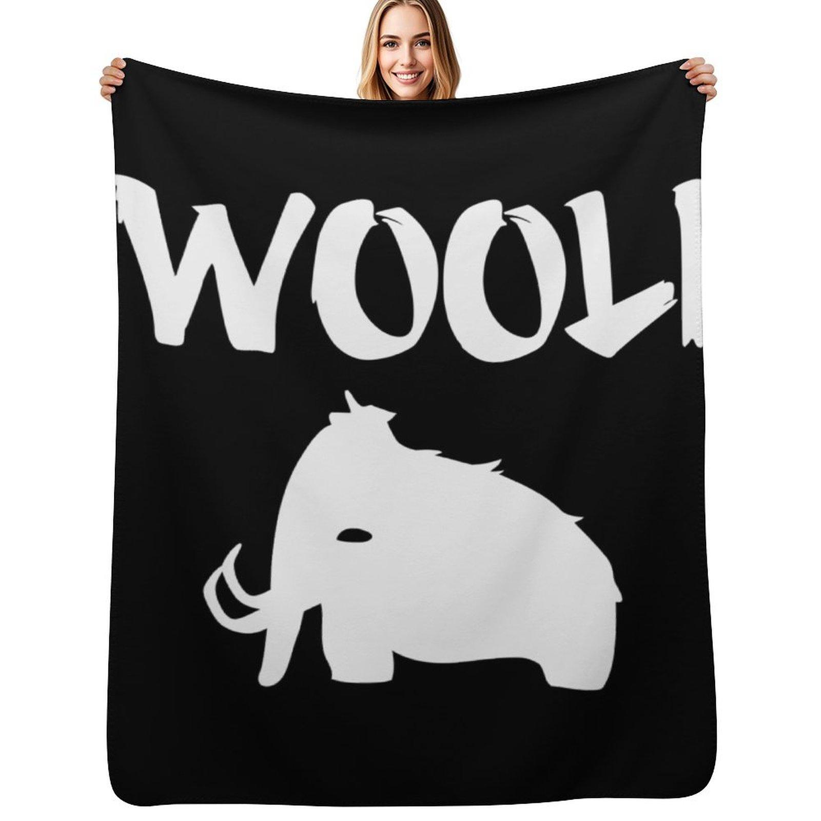 Wooli Merch Wooli Logo Throw Blanket Stylish Couch Blanket for Home Living Room Size: 75*100cm, Weight: 230 GSM