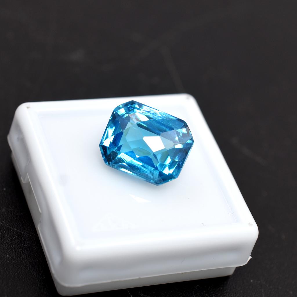 CERTIFIED Ceylon Blue Sapphire Emerald Cut 10.85 Ct Natural Loose Gemstone AY-695-Ra