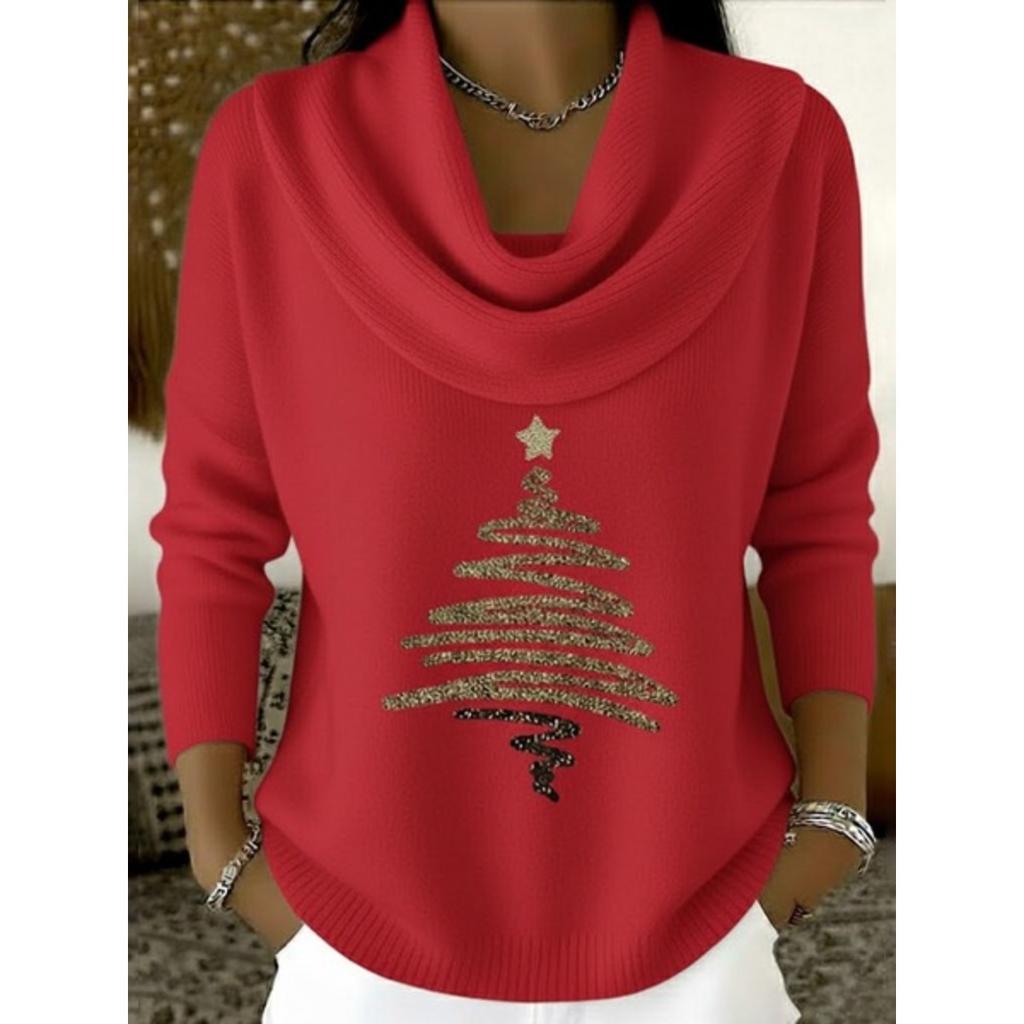 Damen Pullover Herbst Winter Mode Lässig Europäischer Amerikanischer Stil Warm Gemütlich Strick Oberteil