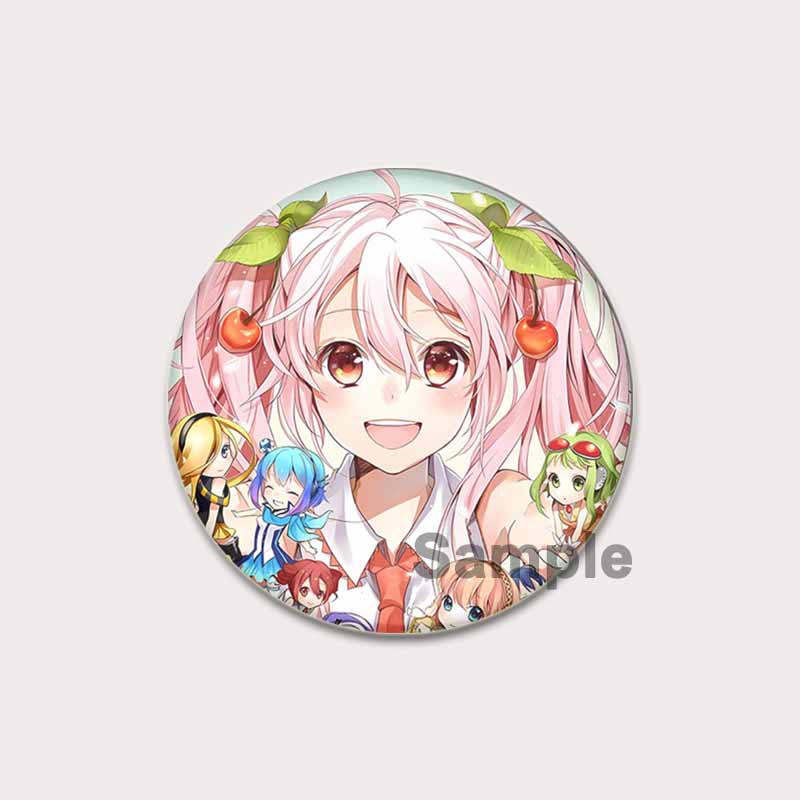 

32/44/58 мм музыкальная игра розовая брошь Мику булавки мультяшный косплей значок для рюкзака шляпа декор ювелирные изделия аксессуар ручной работы пуговица булавка подарки 32mm