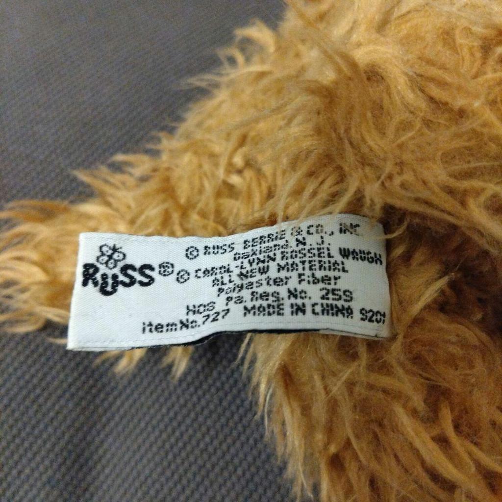 [USED] RUSS GREGORY Teddy Bear Vintage