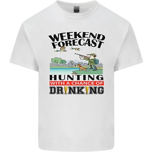 Hunting Weekend Alcohol Beer Funny Hunter Mens Cotton T-Shirt Tee Top S