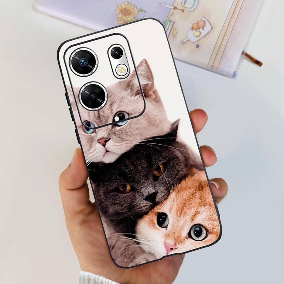 For Infinix Zero 30 4G Case X6731B Cute Cat Butterfly Cover Soft Silicone TPU Phone Case For Infinix Zero 30 5G Zero30 4G Fundas