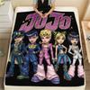 1PC Jojo'S Bizarre Adventure Patterned Flannel Blanket Suitable For All Seasons For Home Decor Warmth And Comfort Gifts Holiday Present
