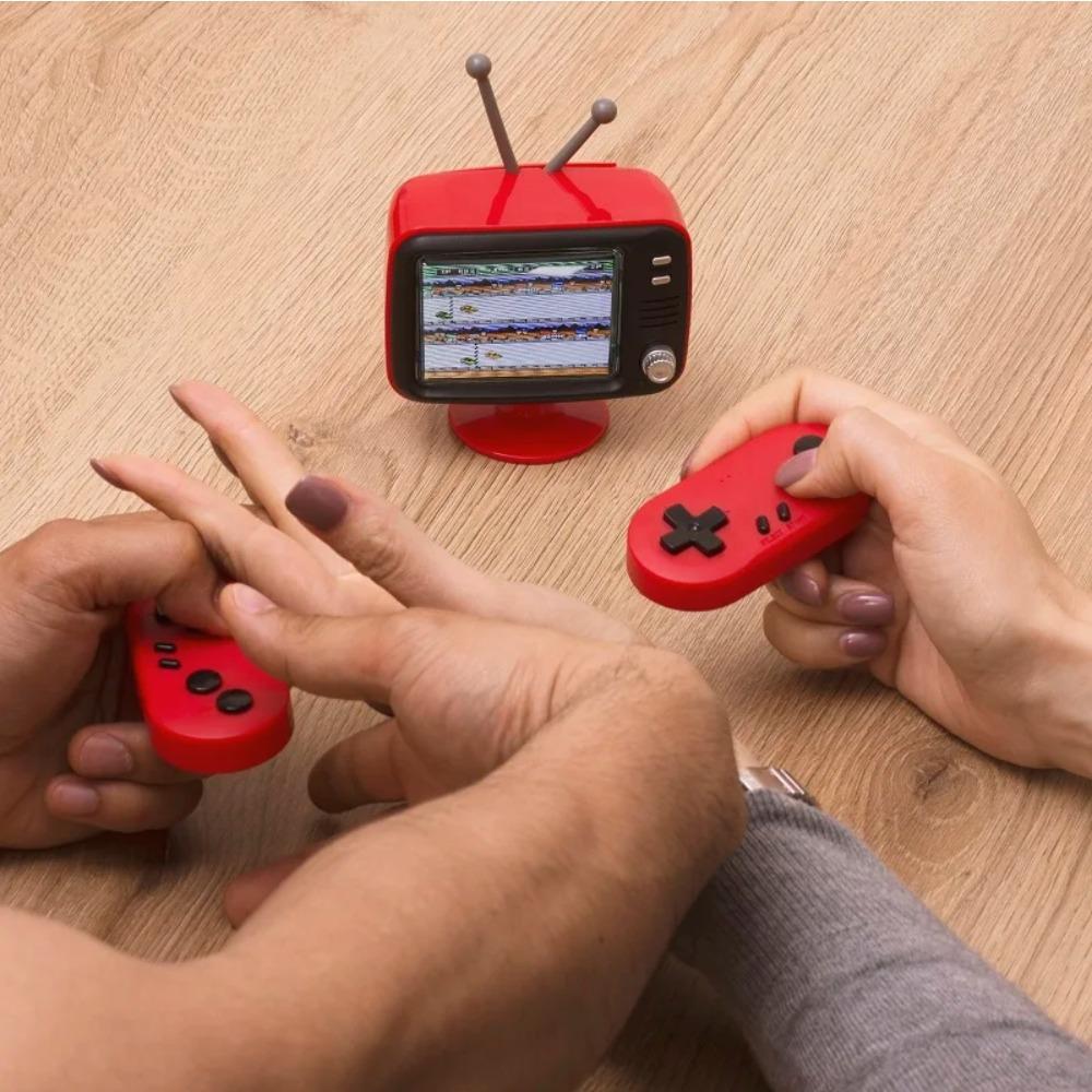 A Two Player Game Console with a Retro Mini TV Design