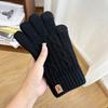 Windproof Wool Knitted Gloves Thicken Full Finger Guantes Fashion Crochet Glove  Women Men