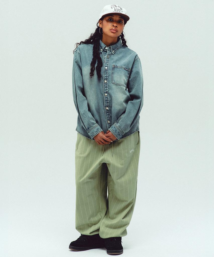 WKNDRS Striped Sweat Pants (Olive)