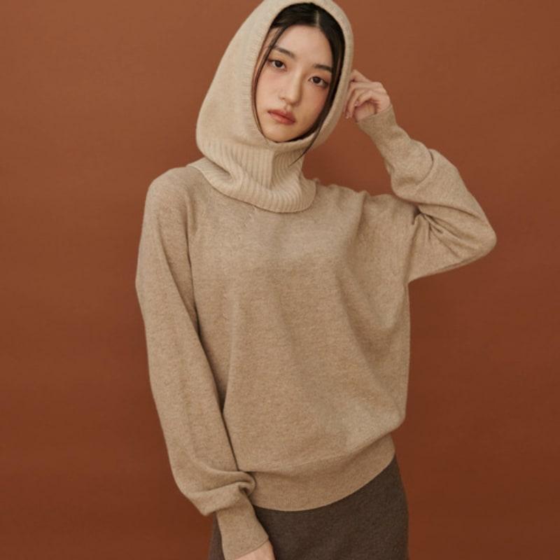 

baseThread Minimal Cashmere Balaclava_BEIGE Beige