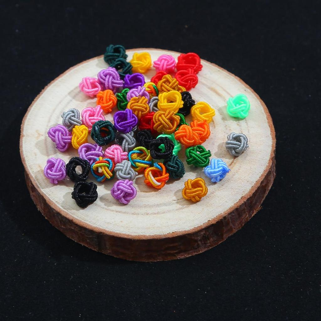 10st färgglada distansknut gör-det-själv-halsband armband rep distanshållare Flätad spole Rep Kedjeände Spänne Smycketillbehör Hitta