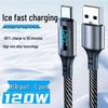 120W Super Fast Charging 3-in-1 Cable with Digital Display for Apple, Huawei, OPPO