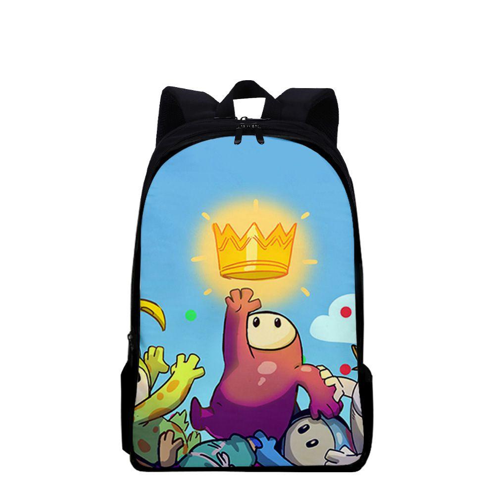 Fall Guys 3d Printed Backpack Perfect For Primary And Secondary School Students