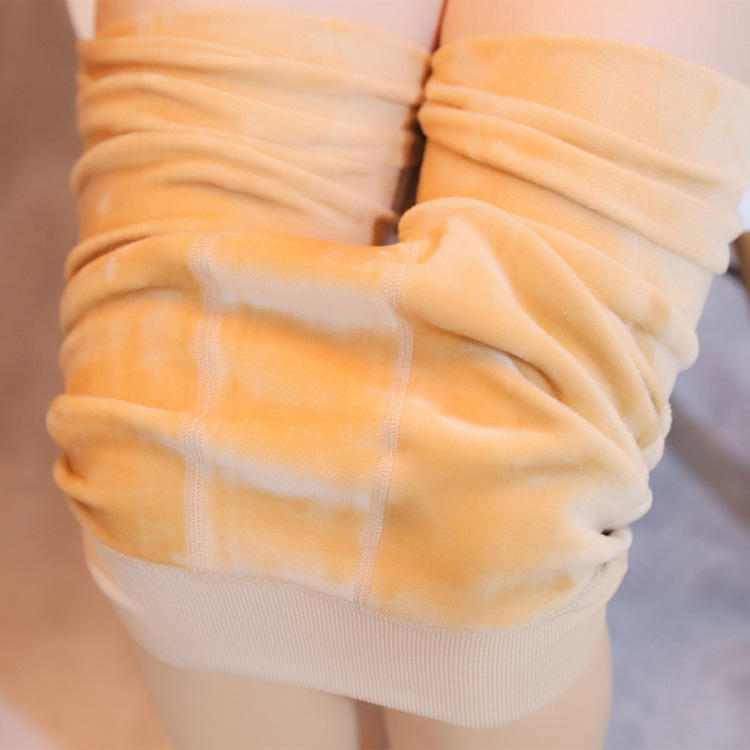 

Зимние женские леггинсы эластичные с высокой талией плюс бархатные утолщенные леггинсы теплые брюки брюки больших размеров One Size Strampelanzug 180g бежевый