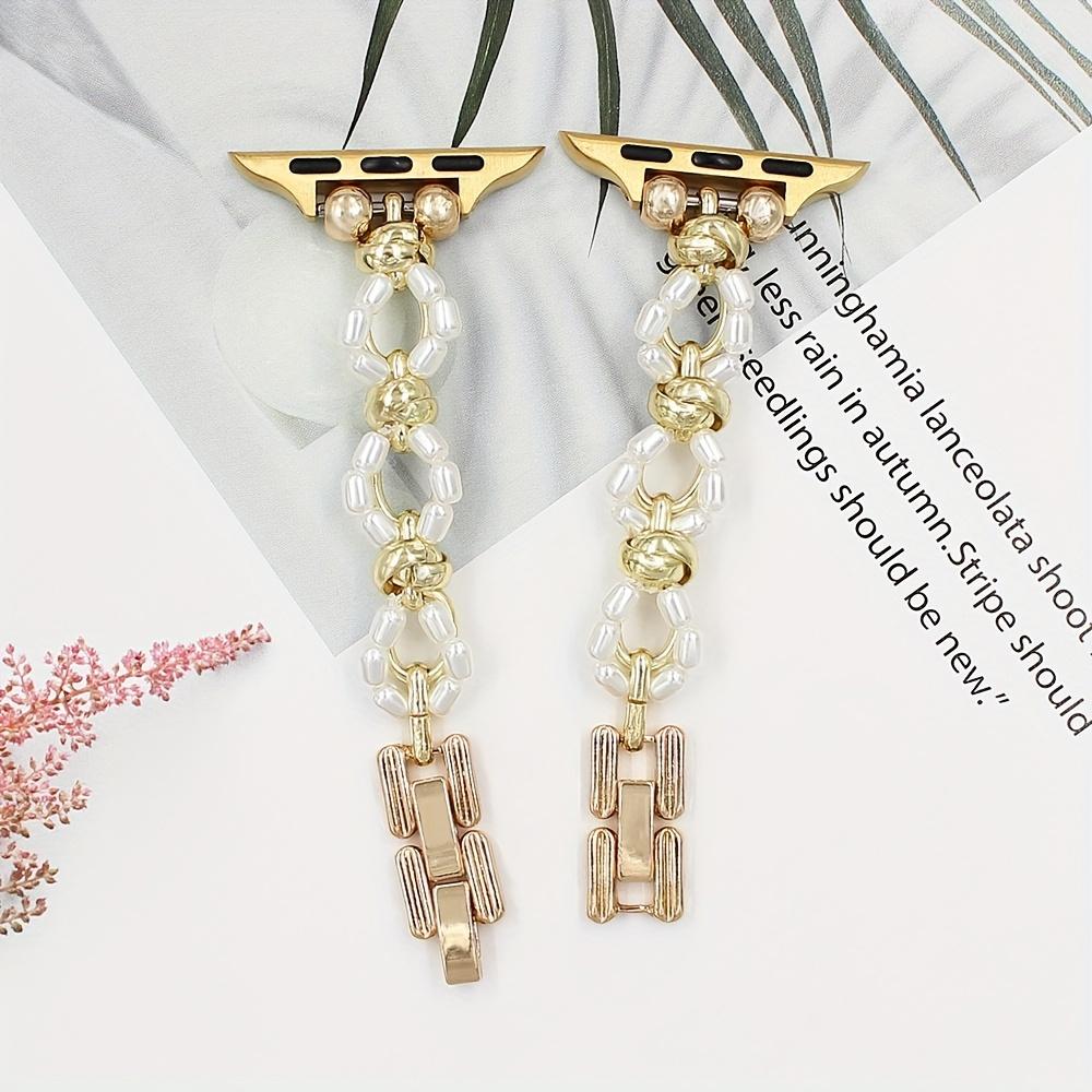 For Apple Iwatch, Fashion Multi Bead Wrap Five-leaf Grass Bracelet For Men And Women, 38/40/41mm 42/44/45/49MM Watch Strap