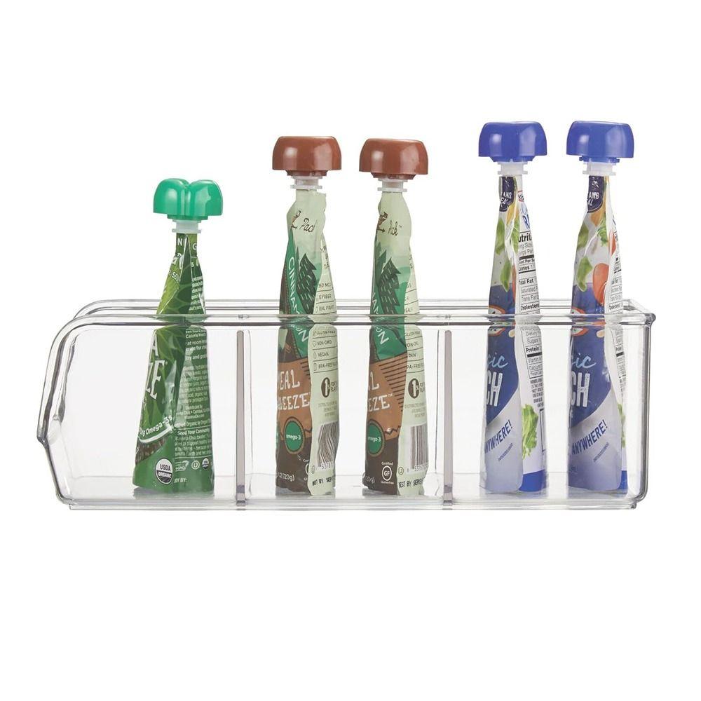 Clear Plastic Spice Packet Rack Clear Display Containers Durable Pantry Organization  Fridge