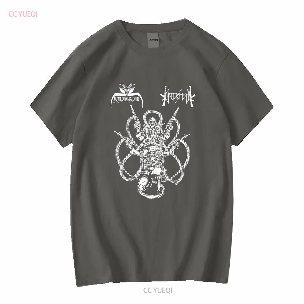 ABIGAIL HATE KOMMAND Split Vintage T Shirt Tour LP Black Metal Sabbat 7 Cassette vintage Washed graphic designer clothes