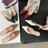 Fashion Butterfly-Knot Ladies Thin Heels Shoes Pointed Toe Pumps Slides Footwear Women Medium Heels Female Slippers Mules