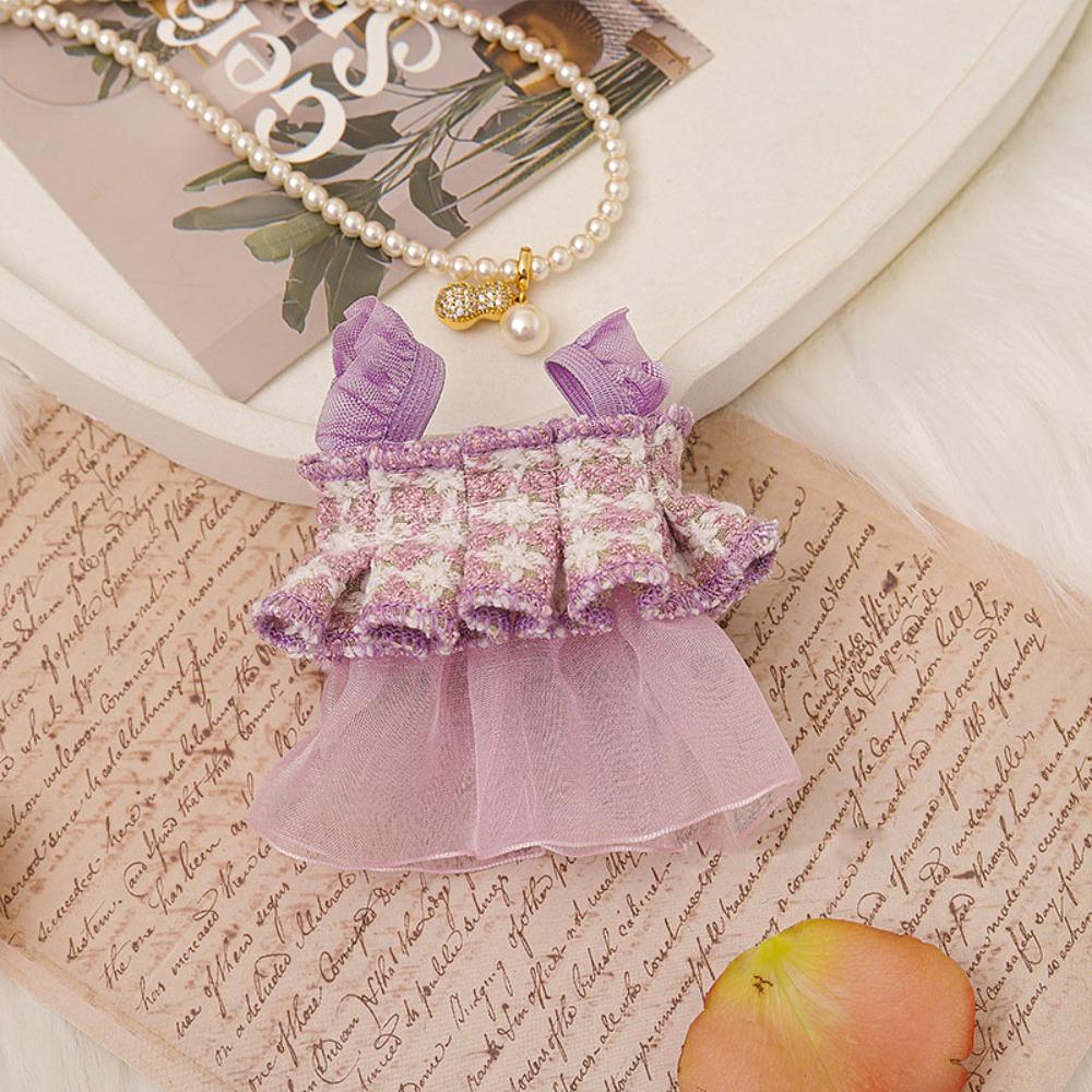 

Милые модные платья юбка DIY платья для плюшевых кукол для EXO Idol 10~15 см хлопковых кукол фиолетовый