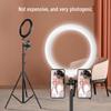 Dual-Position Live Streaming Tripod with Fill Light for Video Recording
