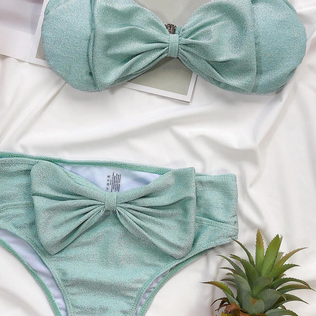 Dámské plavky jednobarevné flitrované sexy bikiny jednodílné plavky Plážové plavky