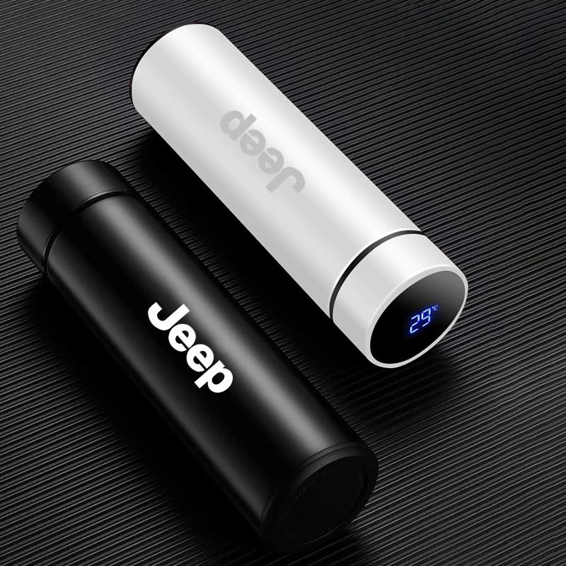 Pro Jeep 500ML Autopohárek Termoska Hrneček Konvice Konvička z Nerezové Oceli 304 Pro Jeep Grand Cherokee Wrangler JK Gladiator Com