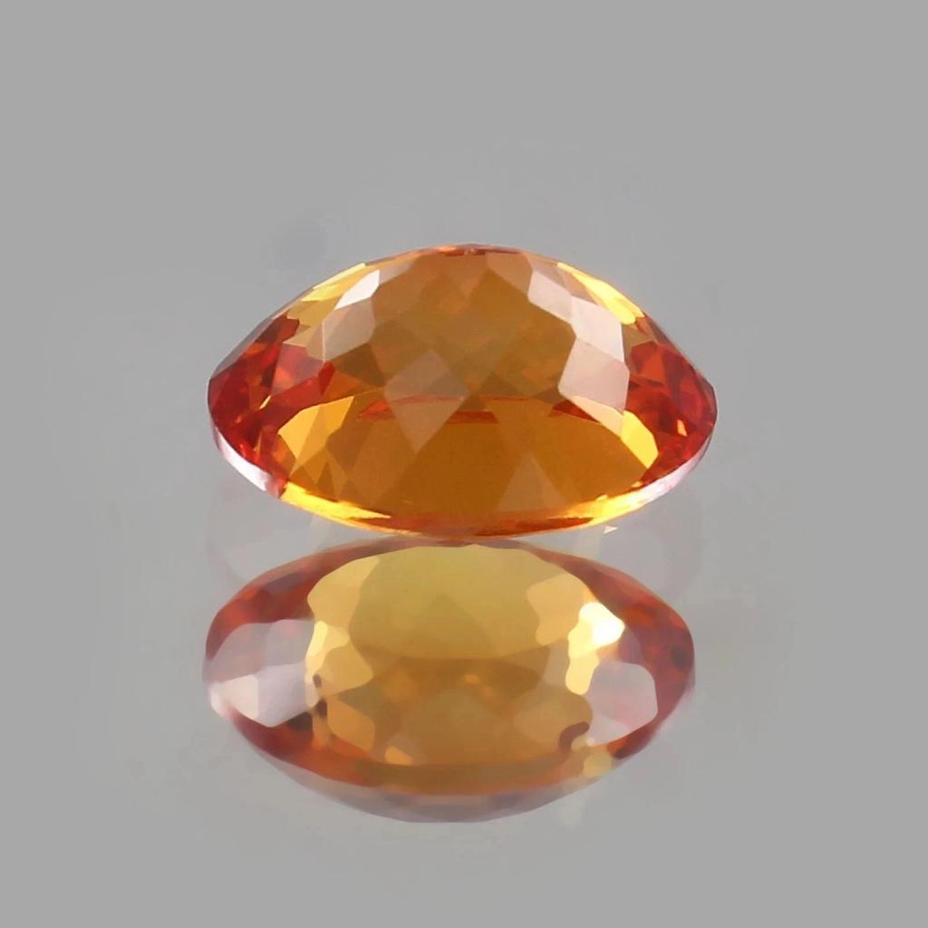 Natural 11 Ct Ceylon Orange Sapphire Oval Cut Certified Loose Gemstone